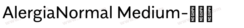 AlergiaNormal Medium字体转换